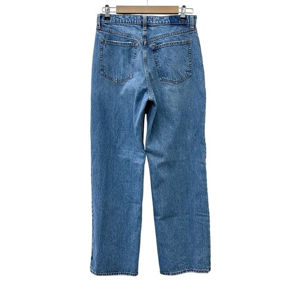 Abercrombie & Fitch The Loose High Rise Distressed Jeans Acid Wash Denim Women 2 - Picture 2 of 15